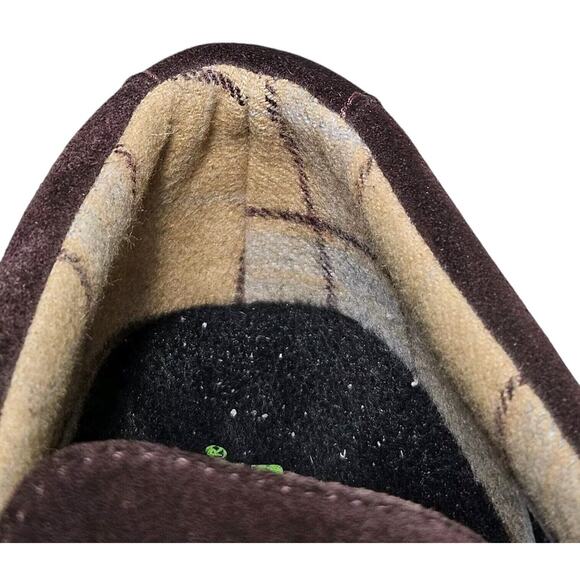 Kuru Loft Suede Shoes Brown Comfort Slip-On Moccasin House Slippers Mens 10 Med - Picture 12 of 14